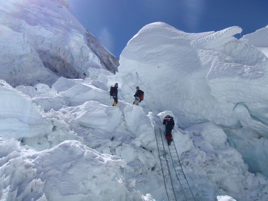 Chris and Chris in the icefall